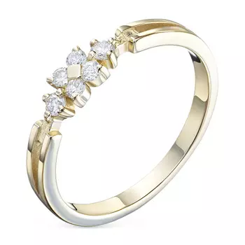 Кольцо из желтого золота с бриллиантами э0301кц08210005