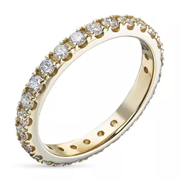 Кольцо из желтого золота с бриллиантами э0301кц07210307