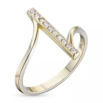 Кольцо из желтого золота с бриллиантами э0301кц03210507