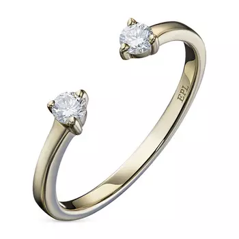 Кольцо из желтого золота с бриллиантами э0301кц09190350