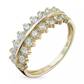 Кольцо из желтого золота с бриллиантами э0301кц10200651