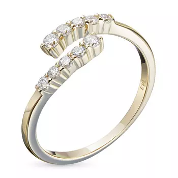 Кольцо из желтого золота с бриллиантами э0301кц08210009