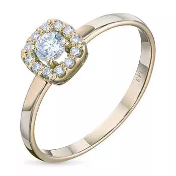 Кольцо из желтого золота с бриллиантами э0301кц04190200