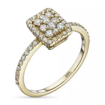 Кольцо из желтого золота с бриллиантами э0301кц03210108