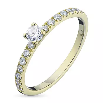 Кольцо из желтого золота с бриллиантами э0301кц03153500