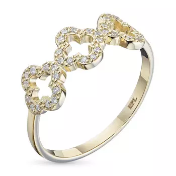 Кольцо из желтого золота с бриллиантами э0301кц08210003