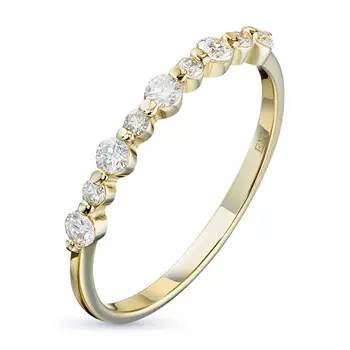 Кольцо из желтого золота с бриллиантами э0301кц06200110