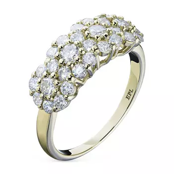 Кольцо из желтого золота с бриллиантами э0301кц10170900