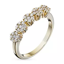 Кольцо из желтого золота с бриллиантами э0301кц10173800