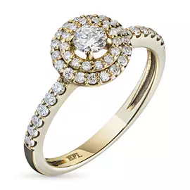 Кольцо из желтого золота с бриллиантами э0301кц08184800