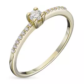 Кольцо из желтого золота с бриллиантами э0301кц05150200