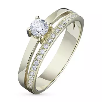 Кольцо из желтого золота с бриллиантами э0301кц02144100