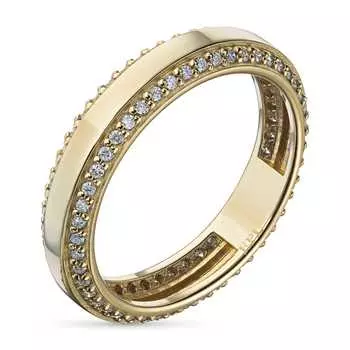 Кольцо из желтого золота с бриллиантами э0301кц04210377