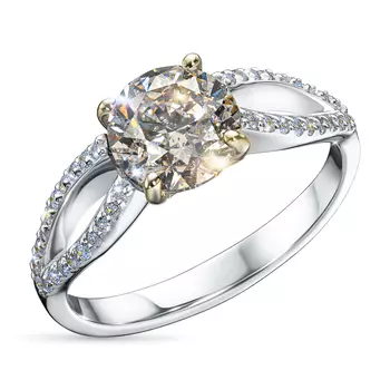 Кольцо из белого золота с бриллиантами э4801кц04250353