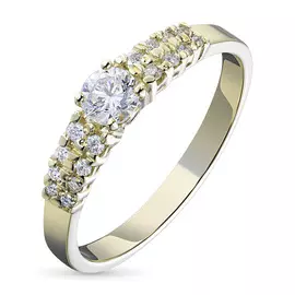 Кольцо из желтого золота с бриллиантами вг03к021907