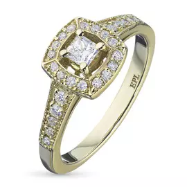 Кольцо из желтого золота с бриллиантами э0301кц11160500