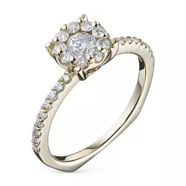 Кольцо из желтого золота с бриллиантами э0301кц11173700