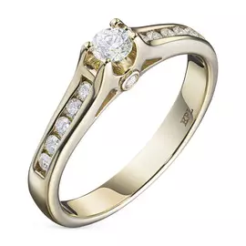 Кольцо из желтого золота с бриллиантами э0301кц09183300