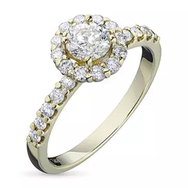 Кольцо из желтого золота с бриллиантами э0301кц06165300