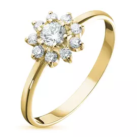 Кольцо из желтого золота с бриллиантами э0301кц01159700
