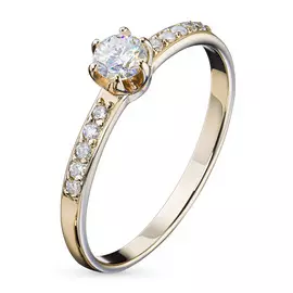 Кольцо из желтого золота с бриллиантами э0301кц01159900