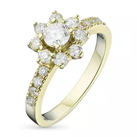 Кольцо из желтого золота с бриллиантами э0301кц03160700