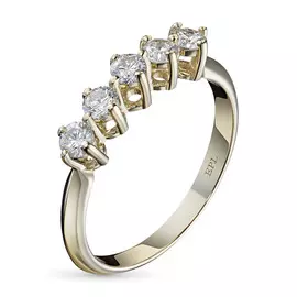 Кольцо из желтого золота с бриллиантами э0301кц03183700