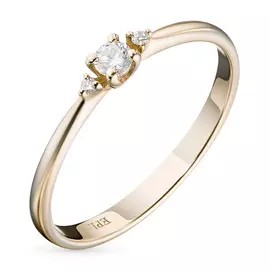 Кольцо из желтого золота с бриллиантами э0301кц04152600