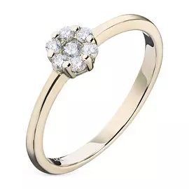 Кольцо из желтого золота с бриллиантами э0301кц04152800