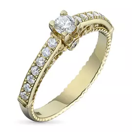 Кольцо из желтого золота с бриллиантами э0301кц04154100