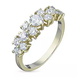 Кольцо из желтого золота с бриллиантами э0301кц04180600