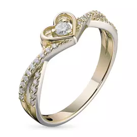 Кольцо из желтого золота с бриллиантами э0301кц04200779