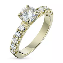 Кольцо из желтого золота с бриллиантами э0301кц04202741