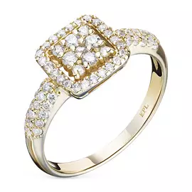 Кольцо из желтого золота с бриллиантами э0301кц04210657