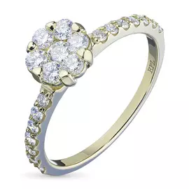 Кольцо из желтого золота с бриллиантами э0301кц06183400