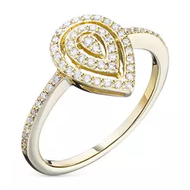 Кольцо из желтого золота с бриллиантами э0301кц08210008