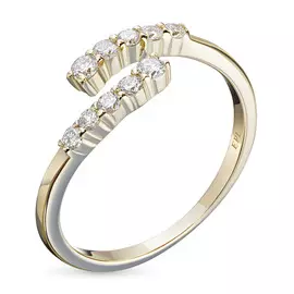 Кольцо из желтого золота с бриллиантами э0301кц08210009