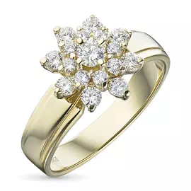 Кольцо из желтого золота с бриллиантами э0301кц09160400