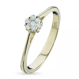 Кольцо из желтого золота с бриллиантами э0301кц10134800