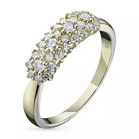 Кольцо из желтого золота с бриллиантами э0301кц10170100