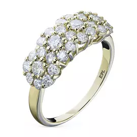 Кольцо из желтого золота с бриллиантами э0301кц10170900