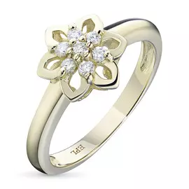 Кольцо из желтого золота с бриллиантами э0301кц10175600