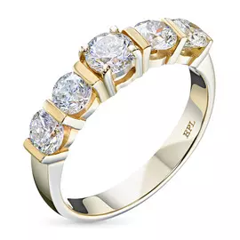 Кольцо из желтого золота с бриллиантами э0301кц11081100