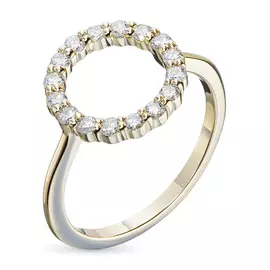 Кольцо из желтого золота с бриллиантами э0301кц11200503