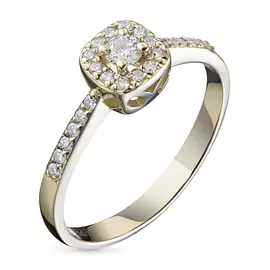 Кольцо из желтого золота с бриллиантами э0301кц12195520