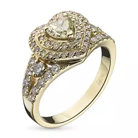 Кольцо из желтого золота с бриллиантами э03к061725