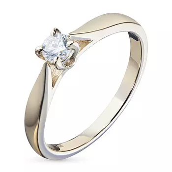 Кольцо из желтого золота с бриллиантом э0301кц10151500