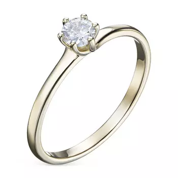 Кольцо из желтого золота с бриллиантом э0301кц08200226