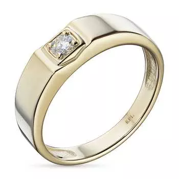 Кольцо из желтого золота с бриллиантом э0301кц10200851