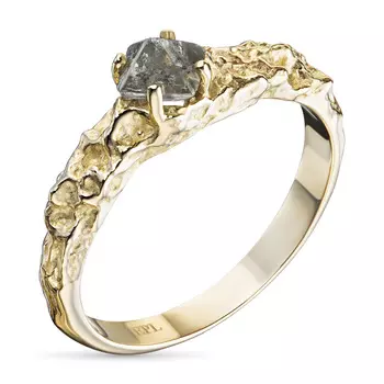 Кольцо из желтого золота с бриллиантом э0314кц11210371